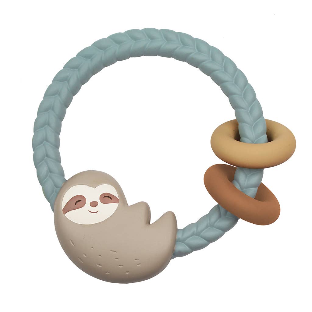 Itzy Ritzy Rattle™ Silicone Teether Rattles: Rainbow