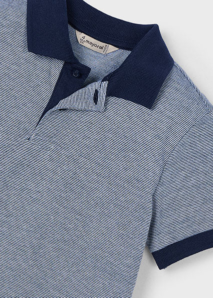 Two-tone Navy Polo Shirt