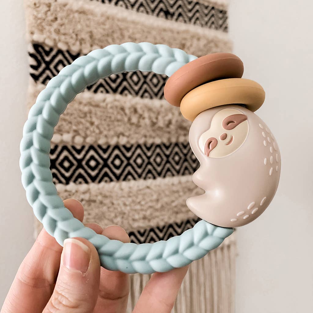 Itzy Ritzy Rattle™ Silicone Teether Rattles: Rainbow