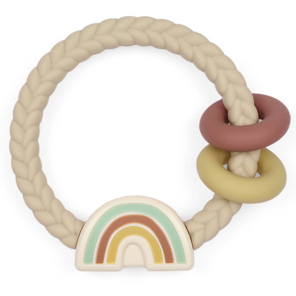 Itzy Ritzy Rattle™ Silicone Teether Rattles: Rainbow