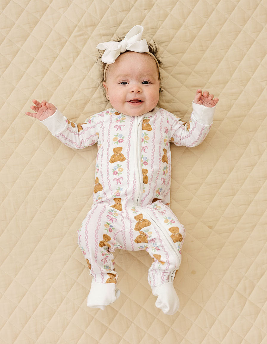 Bamboo Zip Romper | Honey Bear