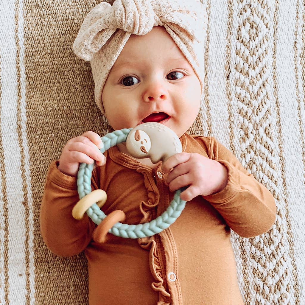 Itzy Ritzy Rattle™ Silicone Teether Rattles: Rainbow