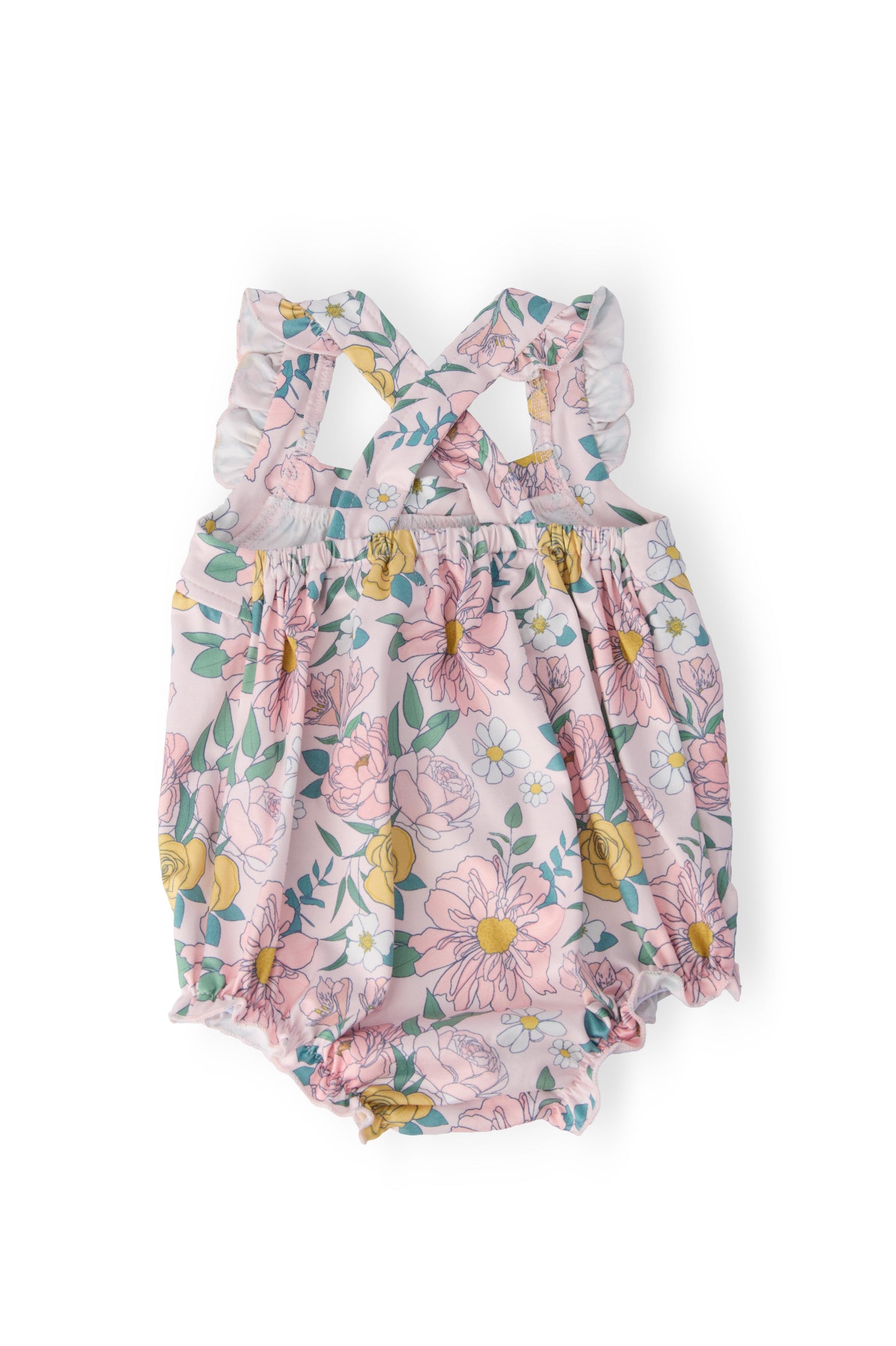 Autumn Breeze Ruffle Cross Back Romper