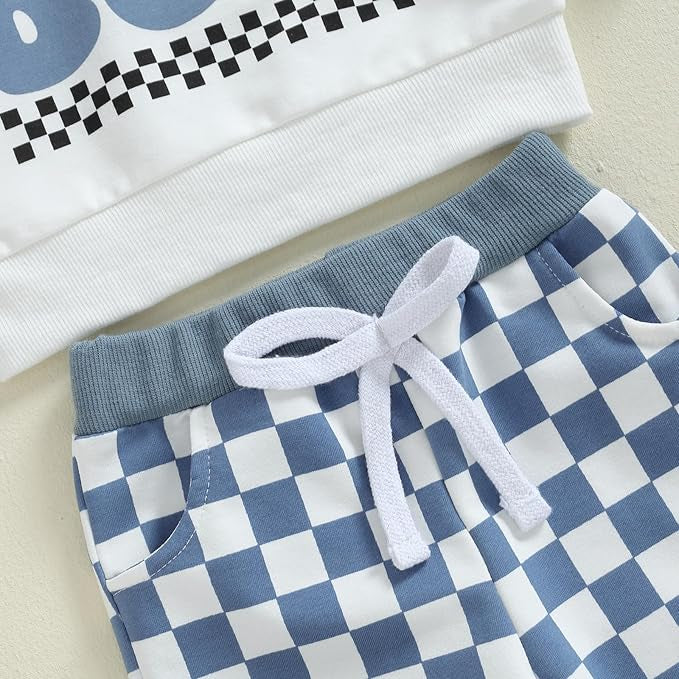 Mama's Boy Checkered Pant Set