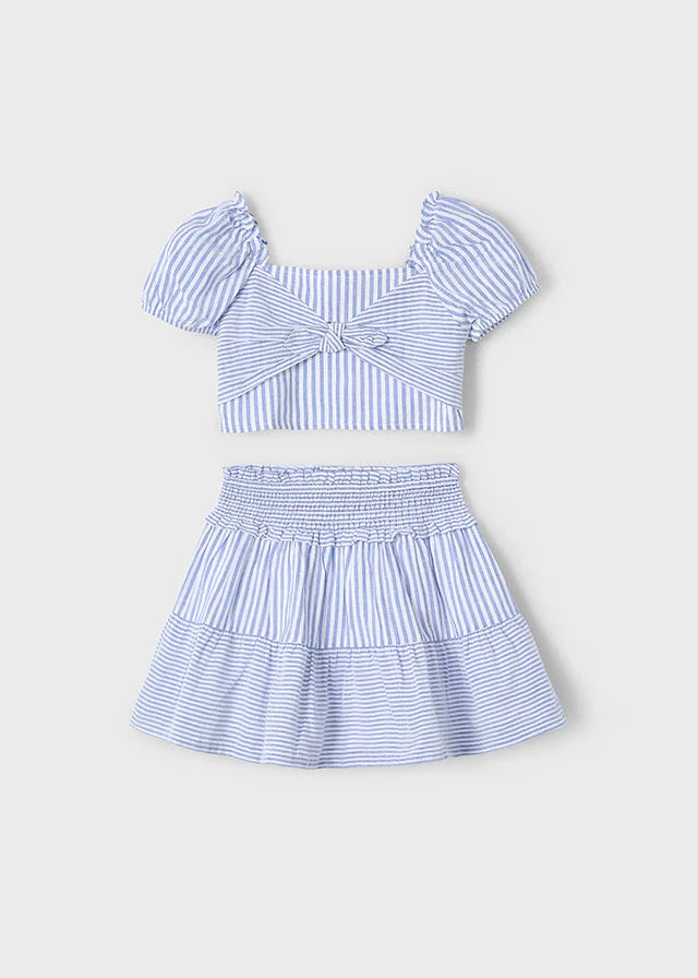 Girl Striped Skirt and Top Set