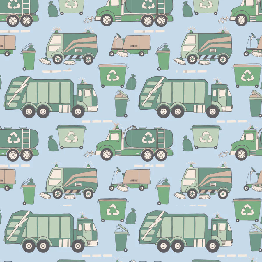Garbage and Recycle Trucks Big Kid Pajama Set