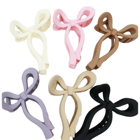 Matte Tone Bow Shape Hair Claw
