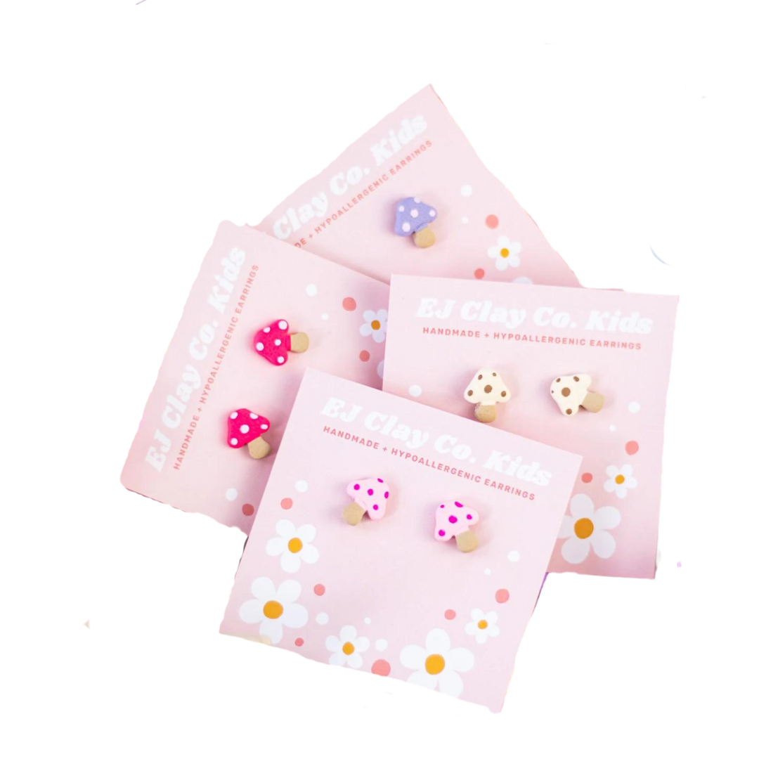 Kids Mushroom Hypoallergenic Earrings