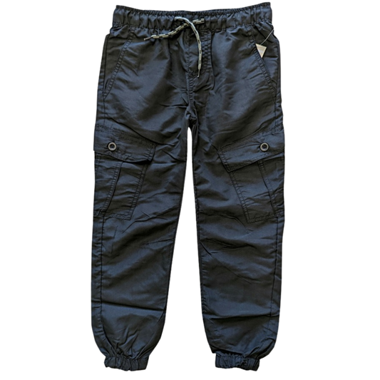 Black Drawstring Windbreaker Pants