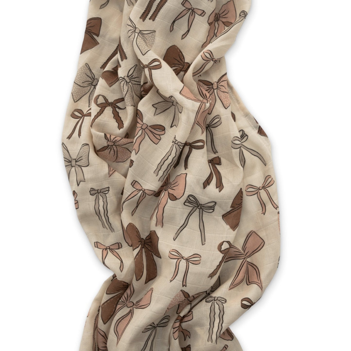 Bows Muslin Swaddle Blanket