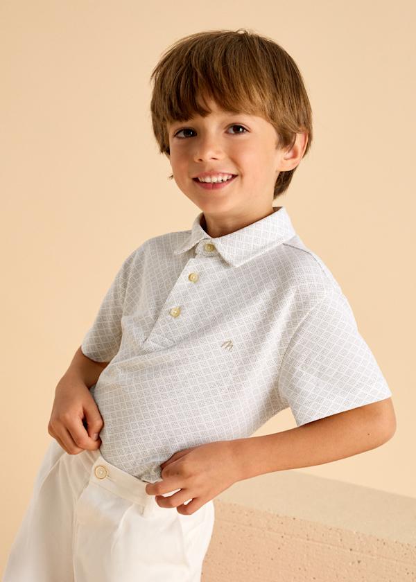 Boys Geometric Polo