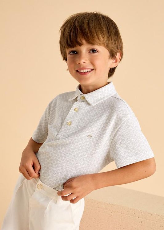 Boys Geometric Polo