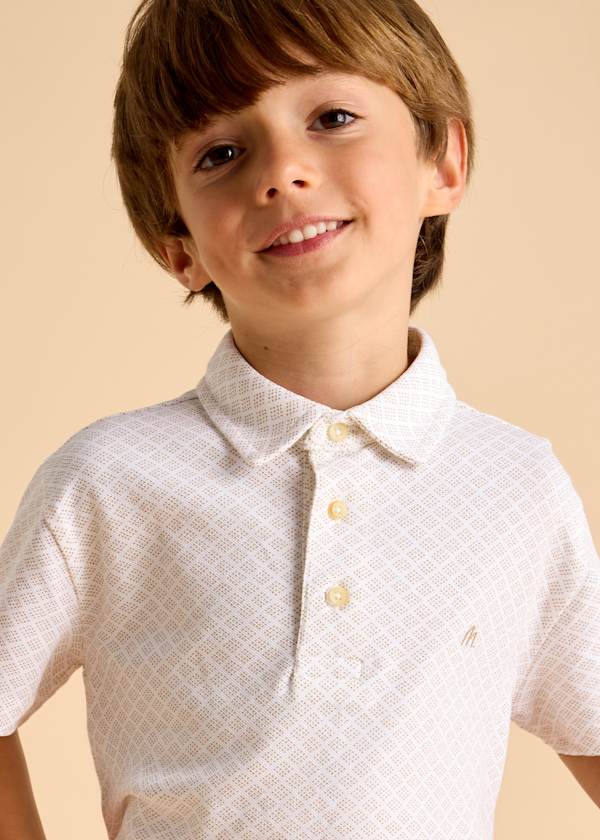 Boys Geometric Polo