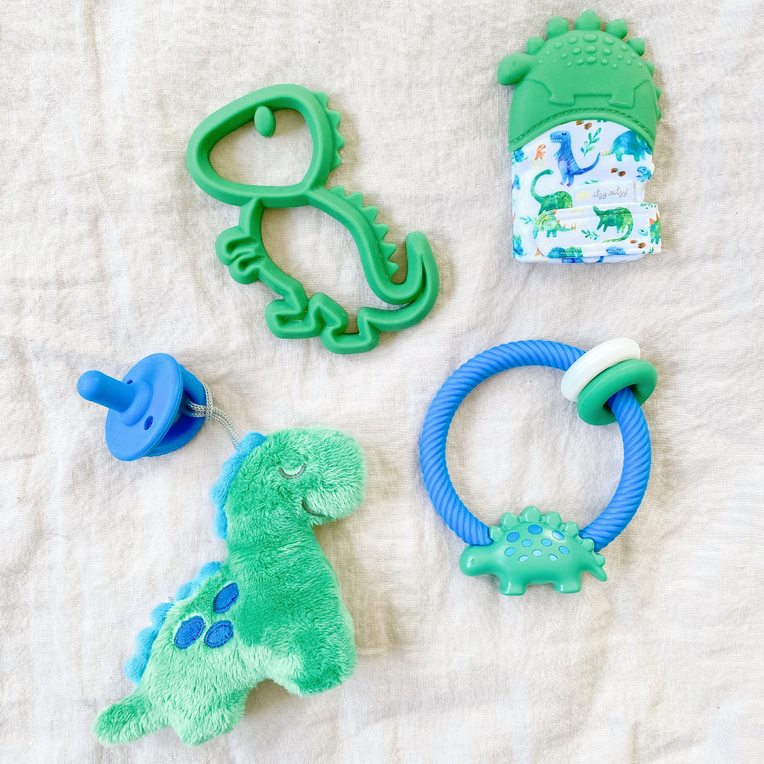 Itzy Ritzy Rattle™ Silicone Teether Rattles: Rainbow