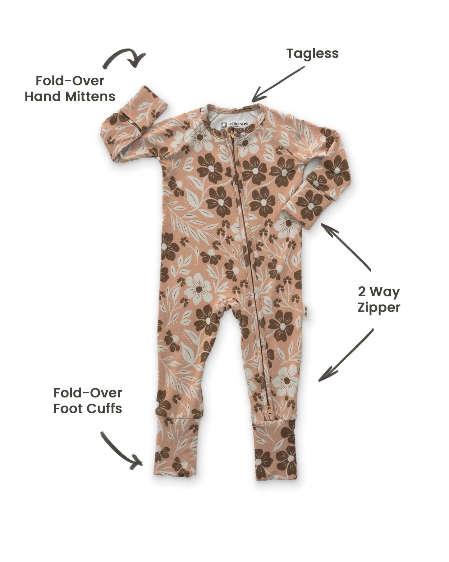 Dust & Petal Zipper Romper