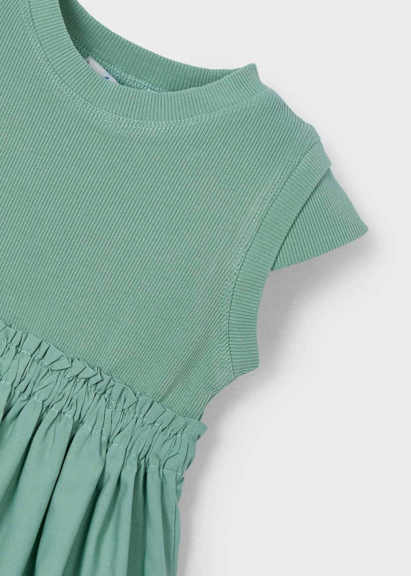 Ribbed Green Dress