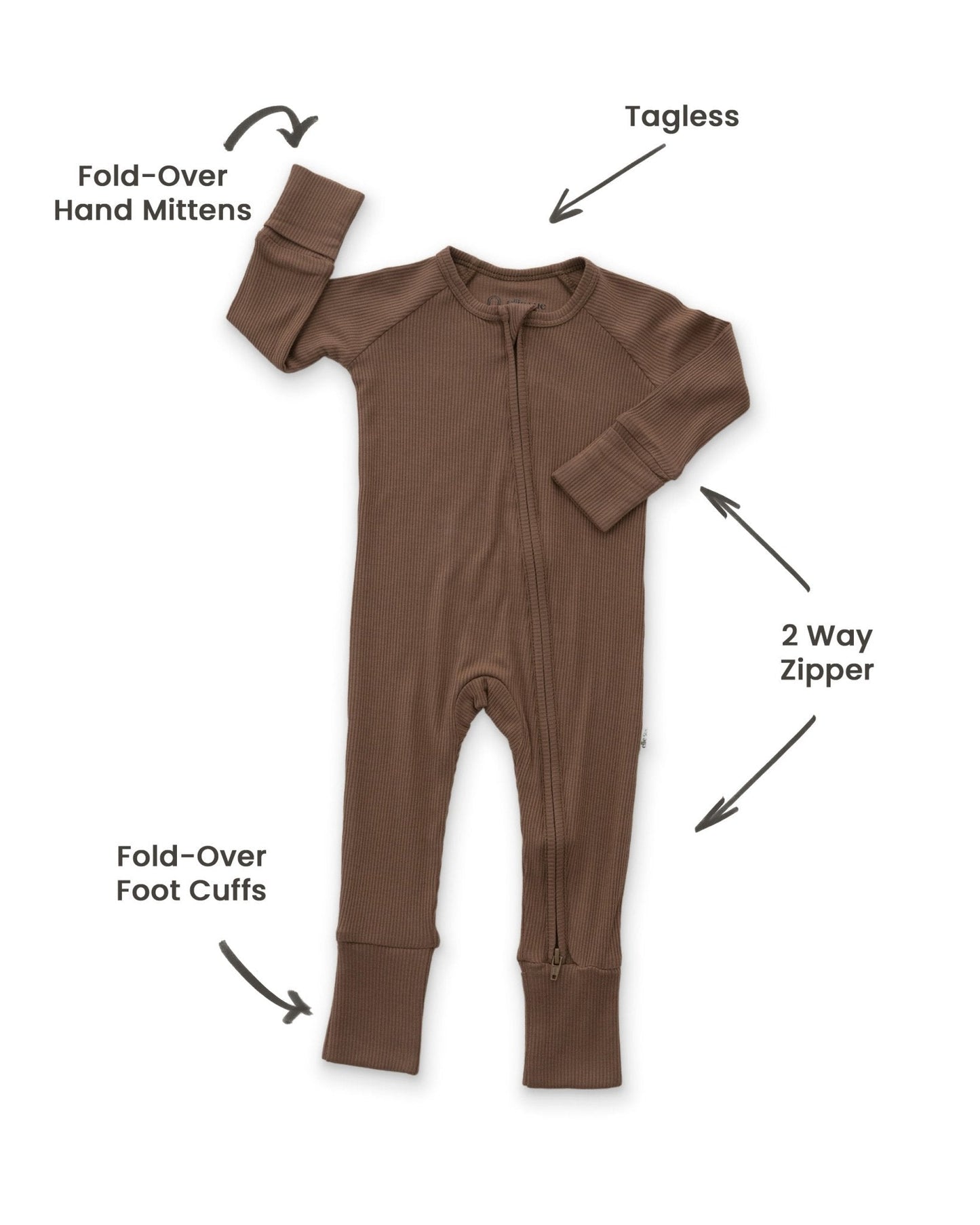 Mocha Zipper Romper