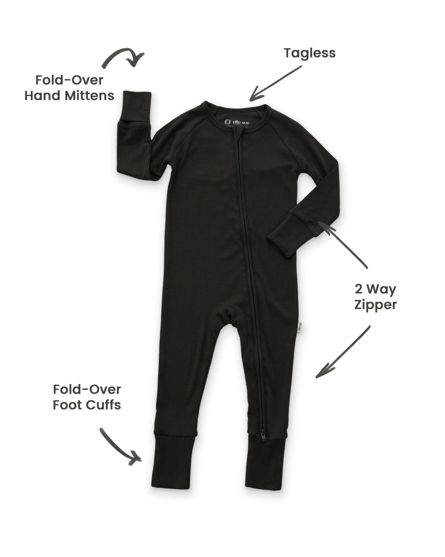 Onyx Zipper Romper