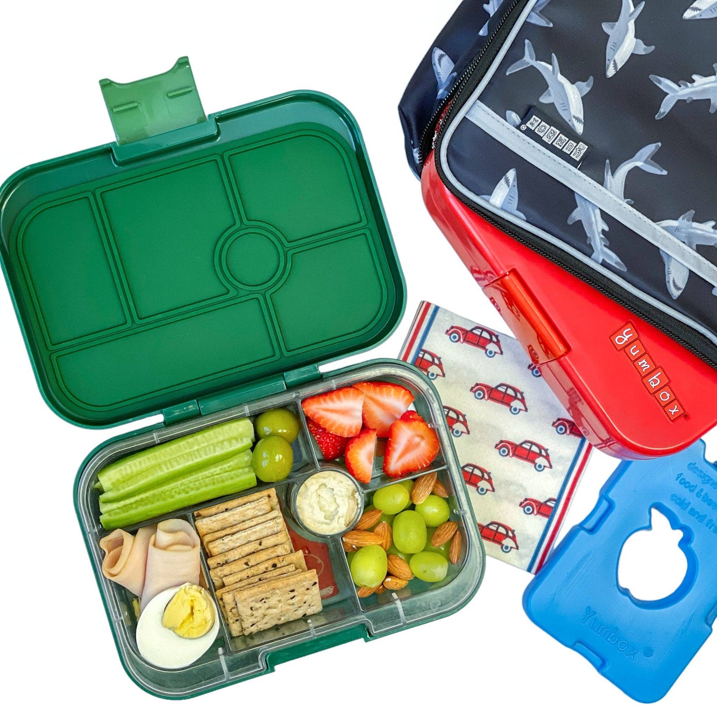 Leakproof Bento Box for Kids - Yumbox Explore Green