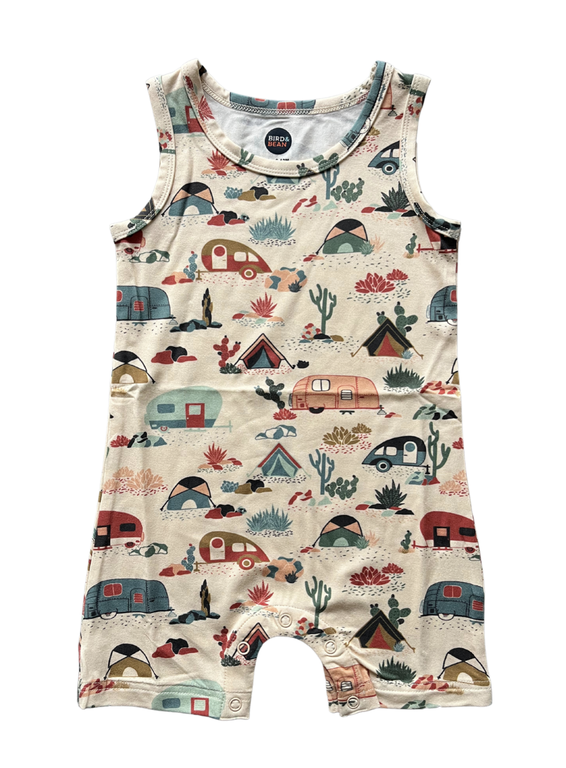 Desert Adventure- Short Tank Bamboo Romper