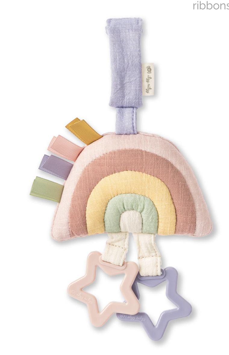 Itzy Ritzy Jingle™ Pink Rainbow Attachable Travel Toy