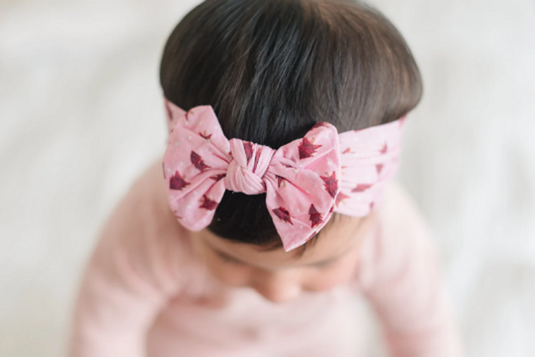 Pink Christmas Tree Nylon Baby Headband