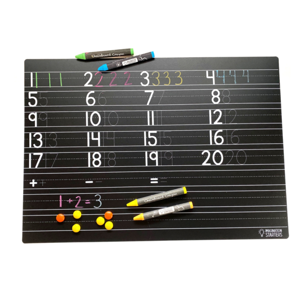 Numbers Practice Chalkboard Placemat 12"x17"