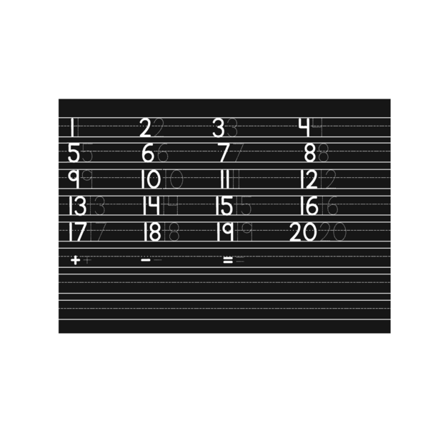 Numbers Practice Chalkboard Placemat 12"x17"