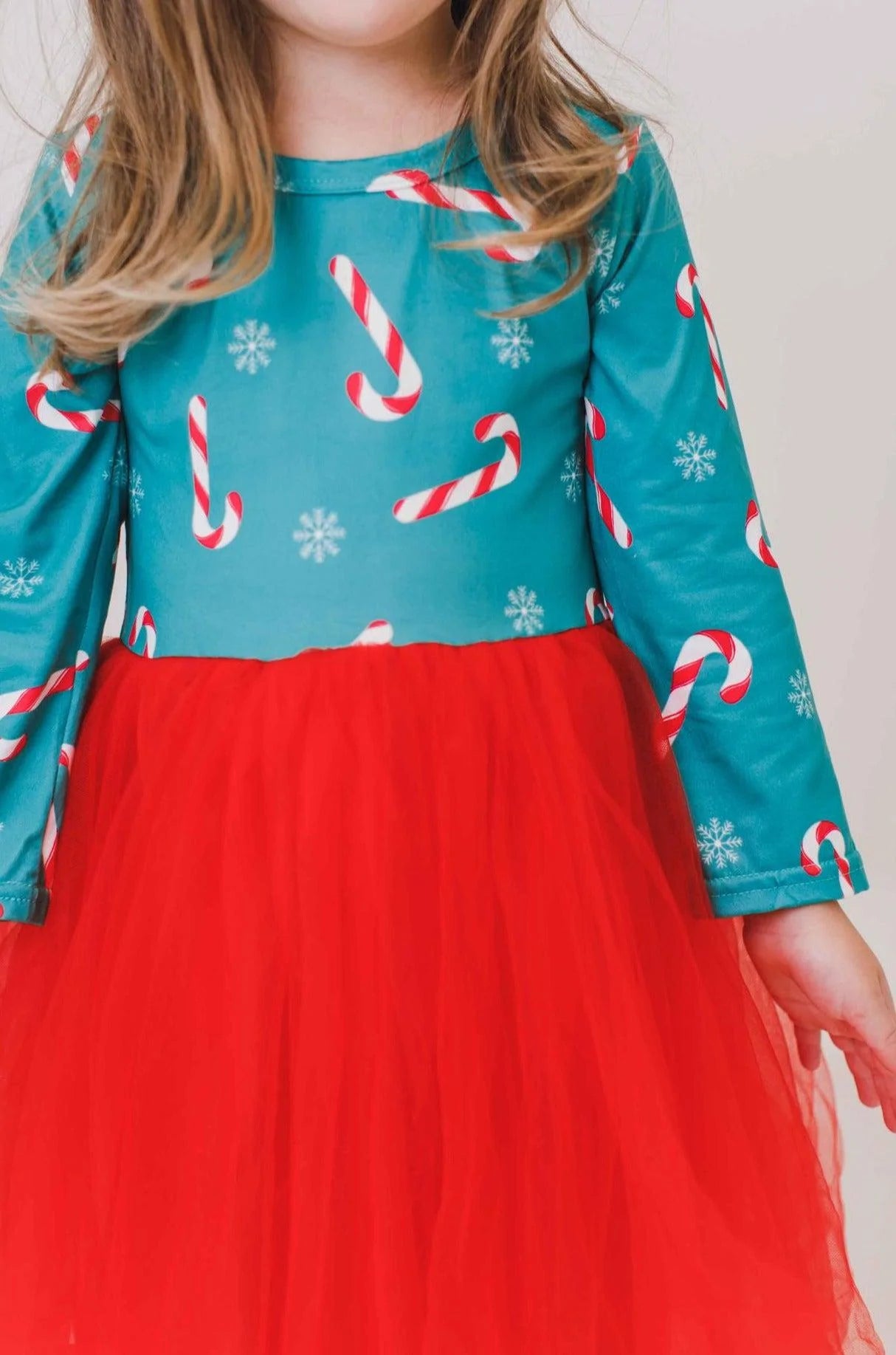 Christmas Candy L/S Tutu Dress