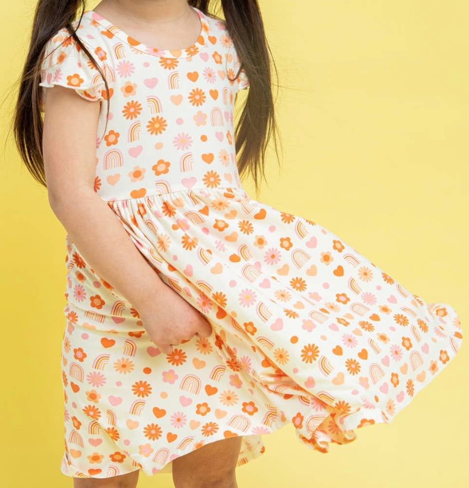 Kids Modal Bamboo Twirl Dress - Daisy Days