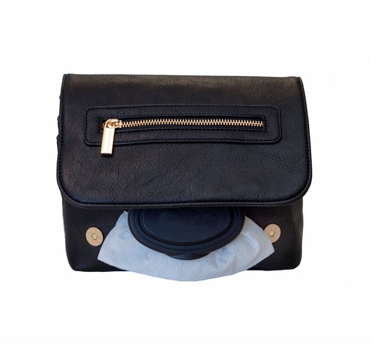 Mini Diaper Bag Crossbody: Black
