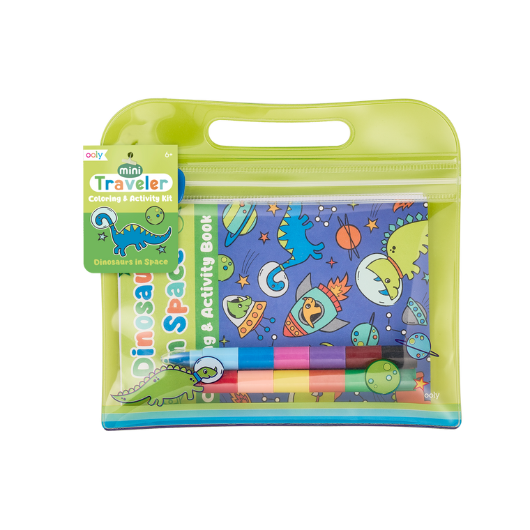 Mini Traveler Coloring & Activity Kit - Dinosaurs in Space