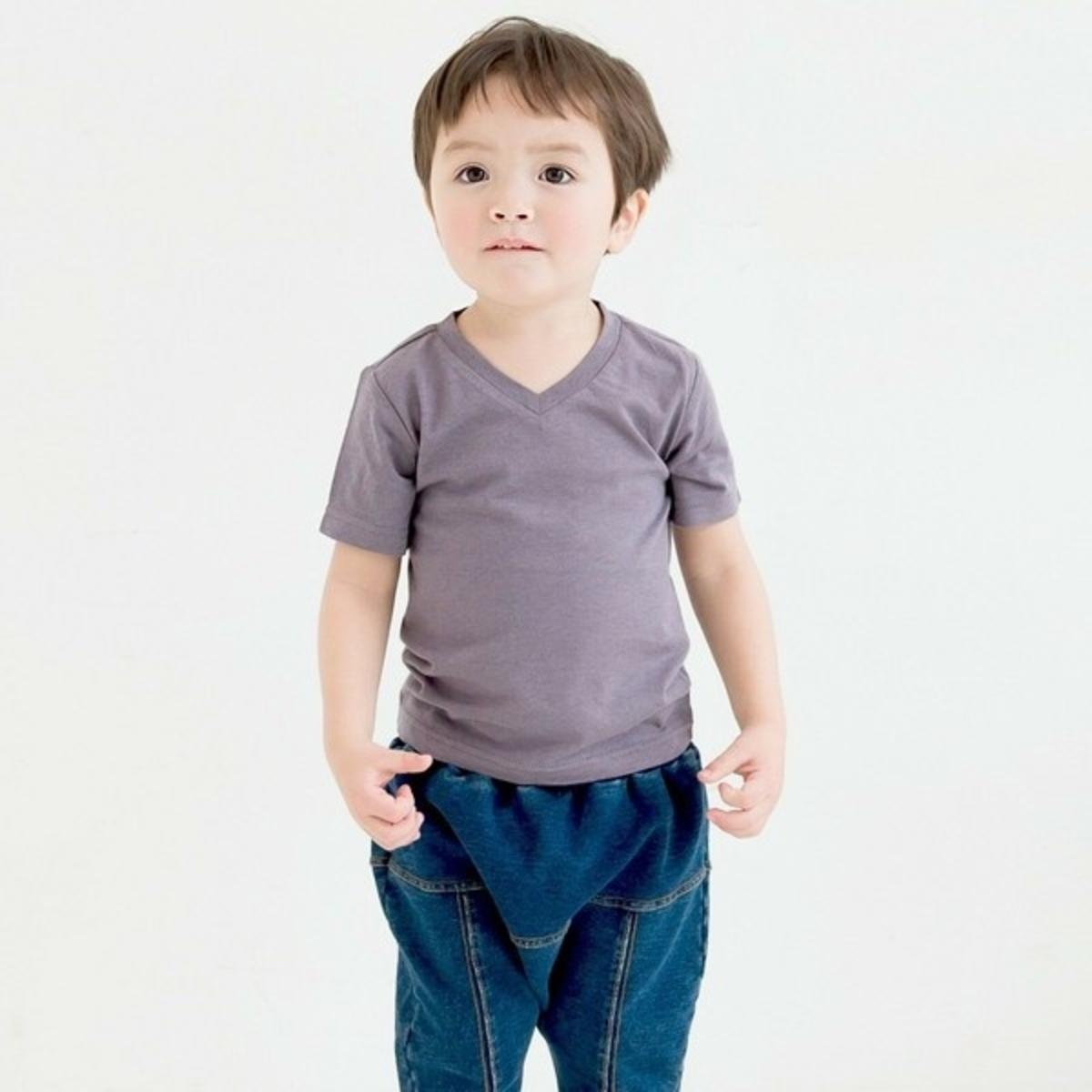 V-Neck Shirt - Charcoal