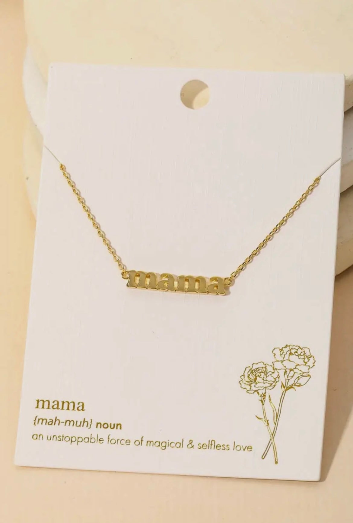 Bold Print MAMA necklace