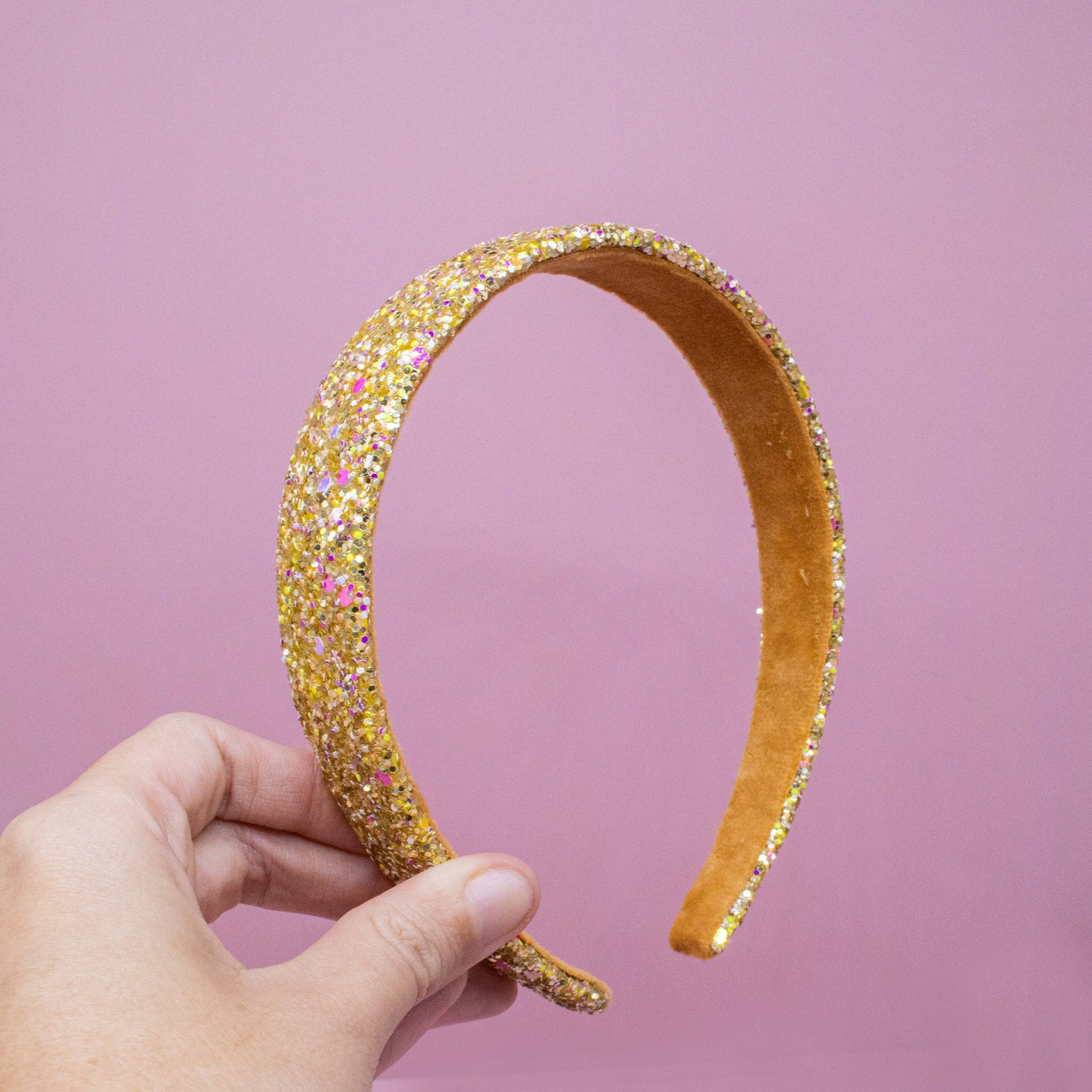 Gold Chunky Glitter Headband