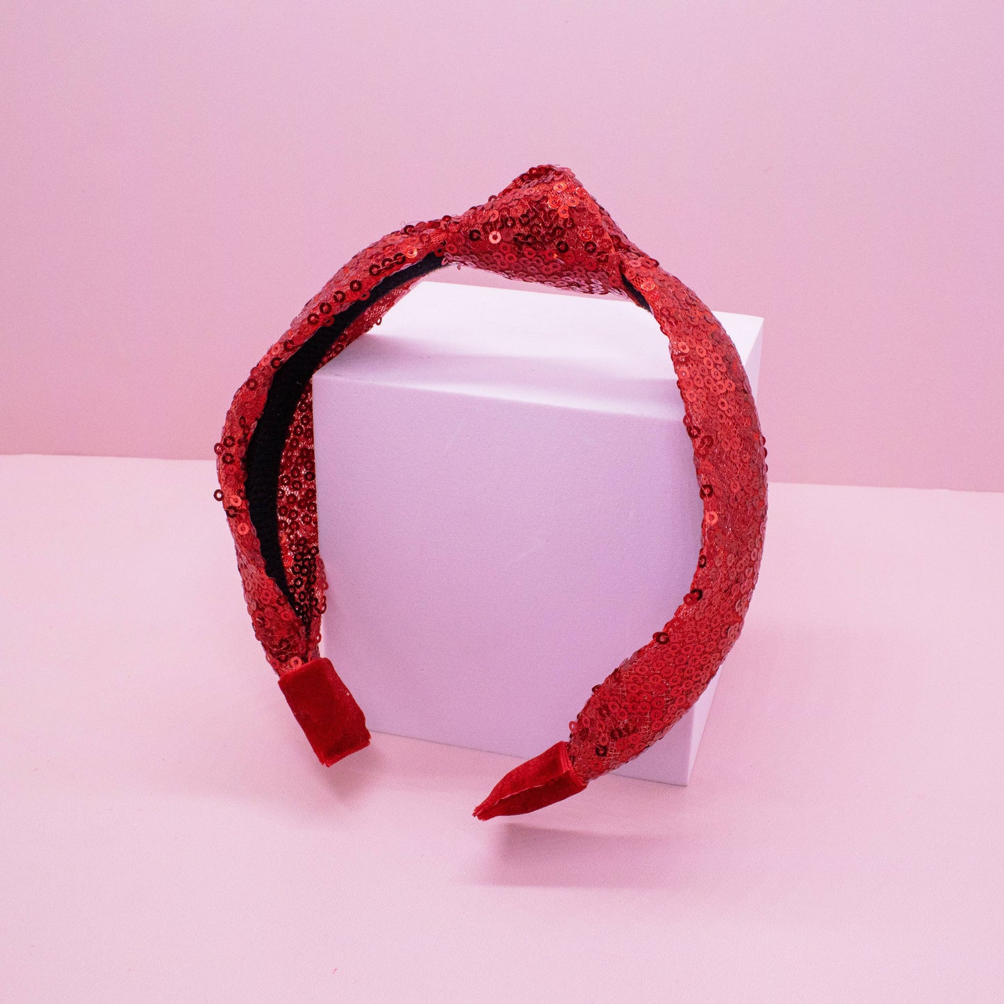 Red Sequin Knot Headband