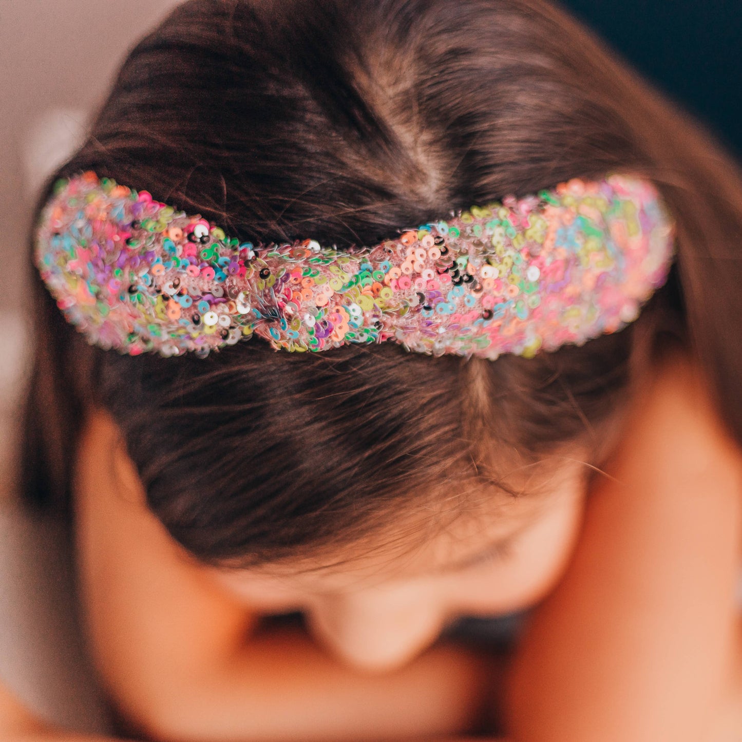 Purple Sequin Knotted Headband