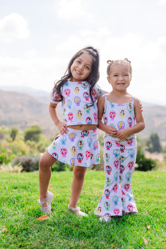 Tank and Flared Pant Set, Princesses