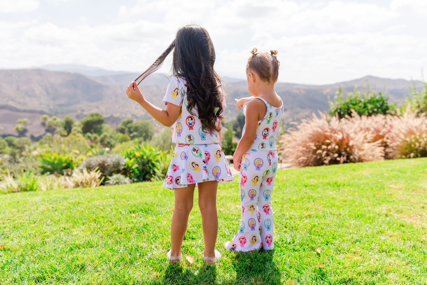 Tank and Flared Pant Set, Princesses