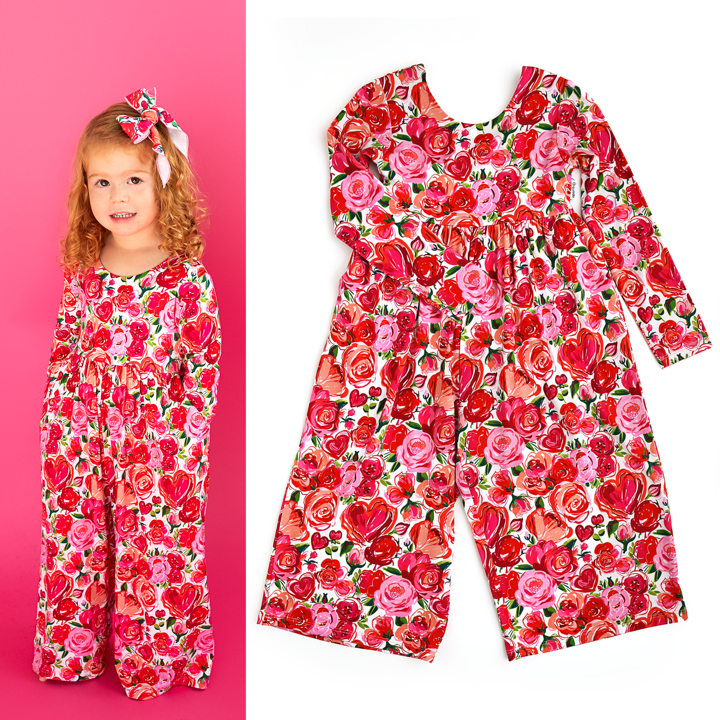 Bamboo Rose Romper Outfit