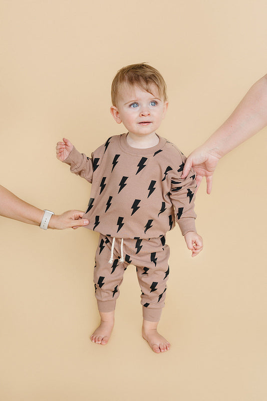 Jogger Set | Mocha Bolts