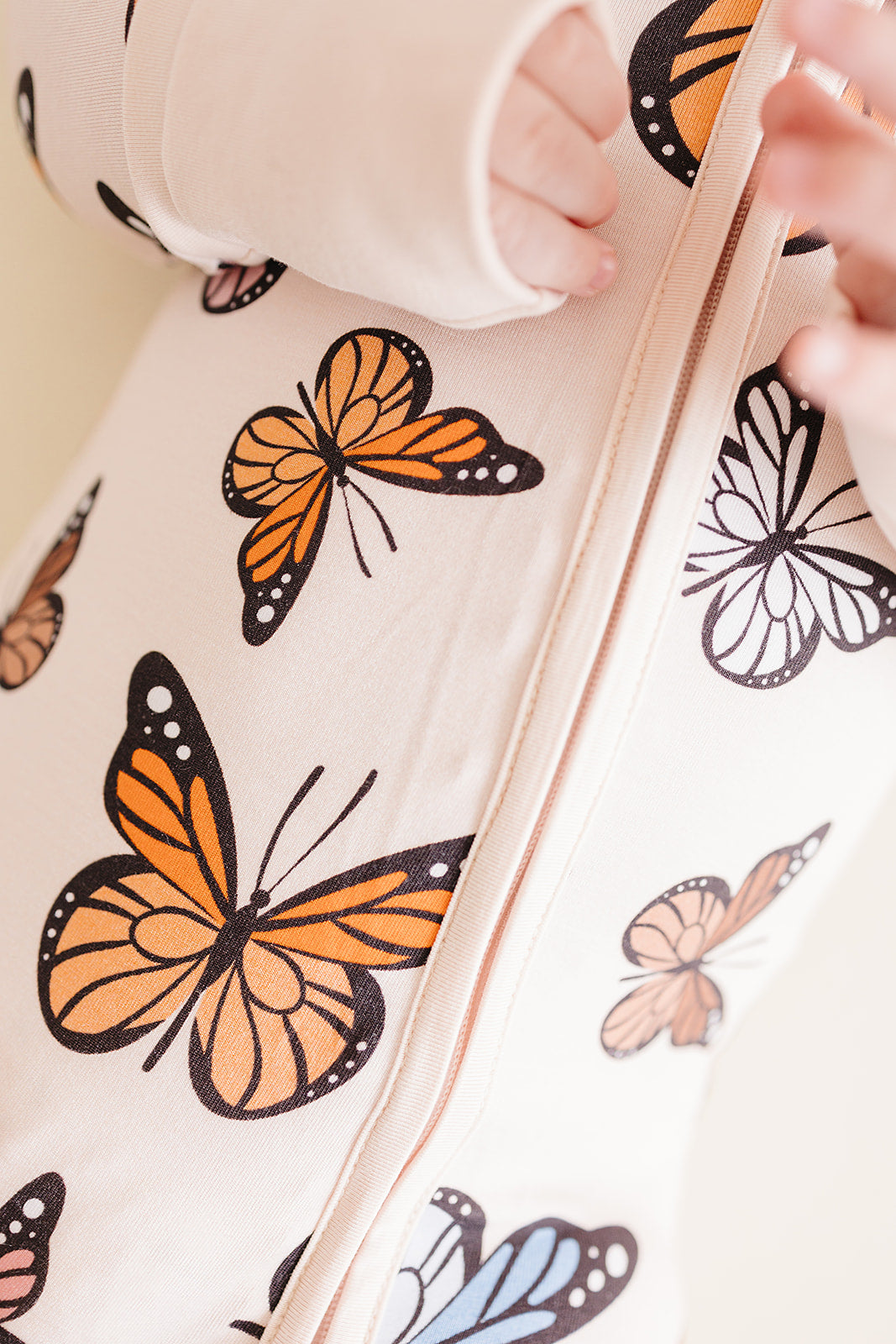 Bamboo Zip Romper | Butterflies