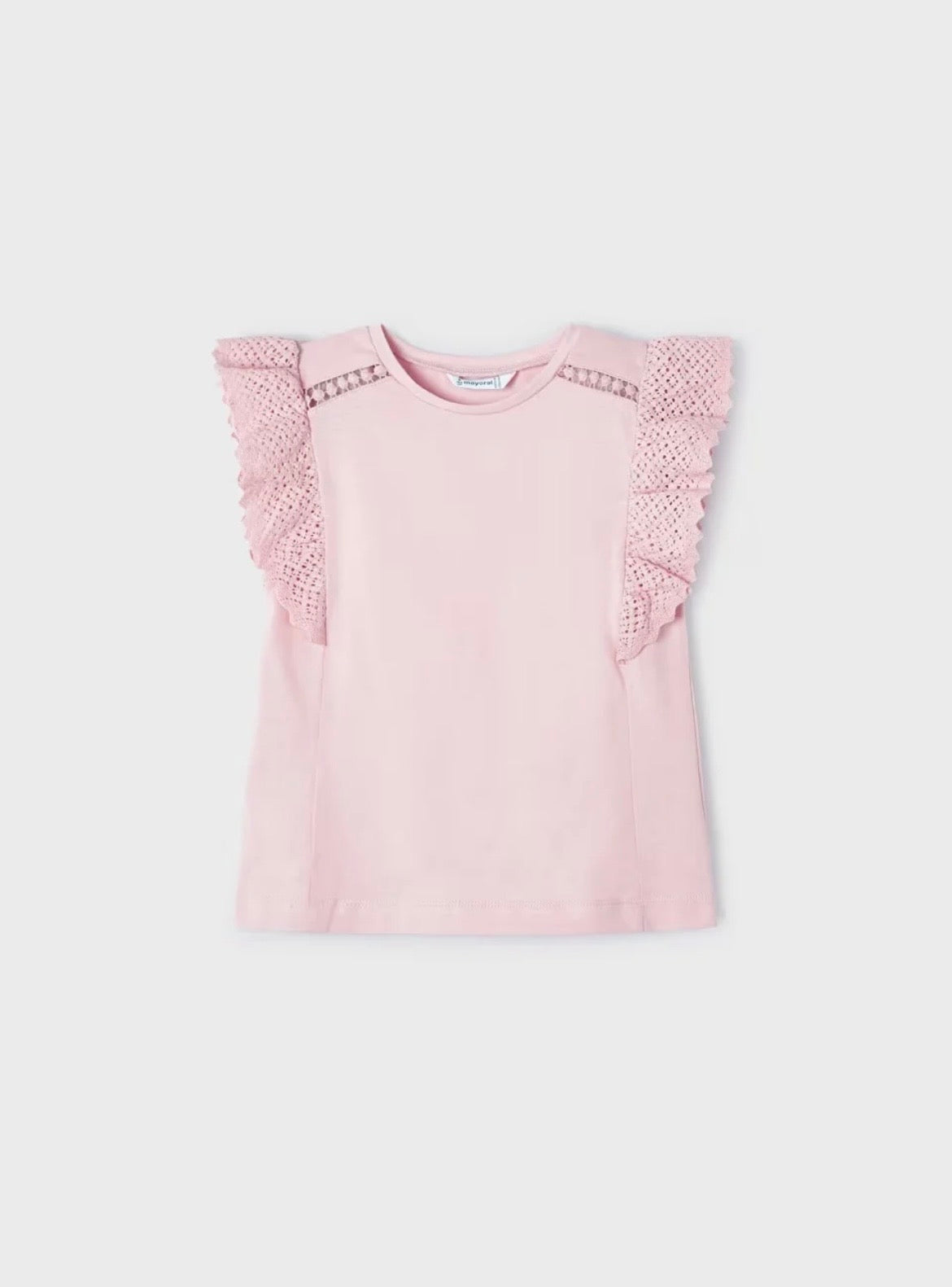 Blush Pink Flutter Sleeve Shirt