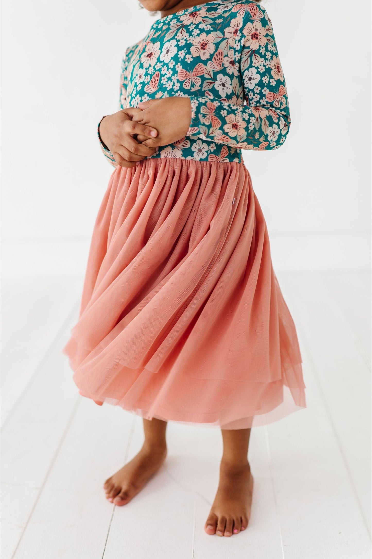 Bamboo Tulle Dress - Juniper