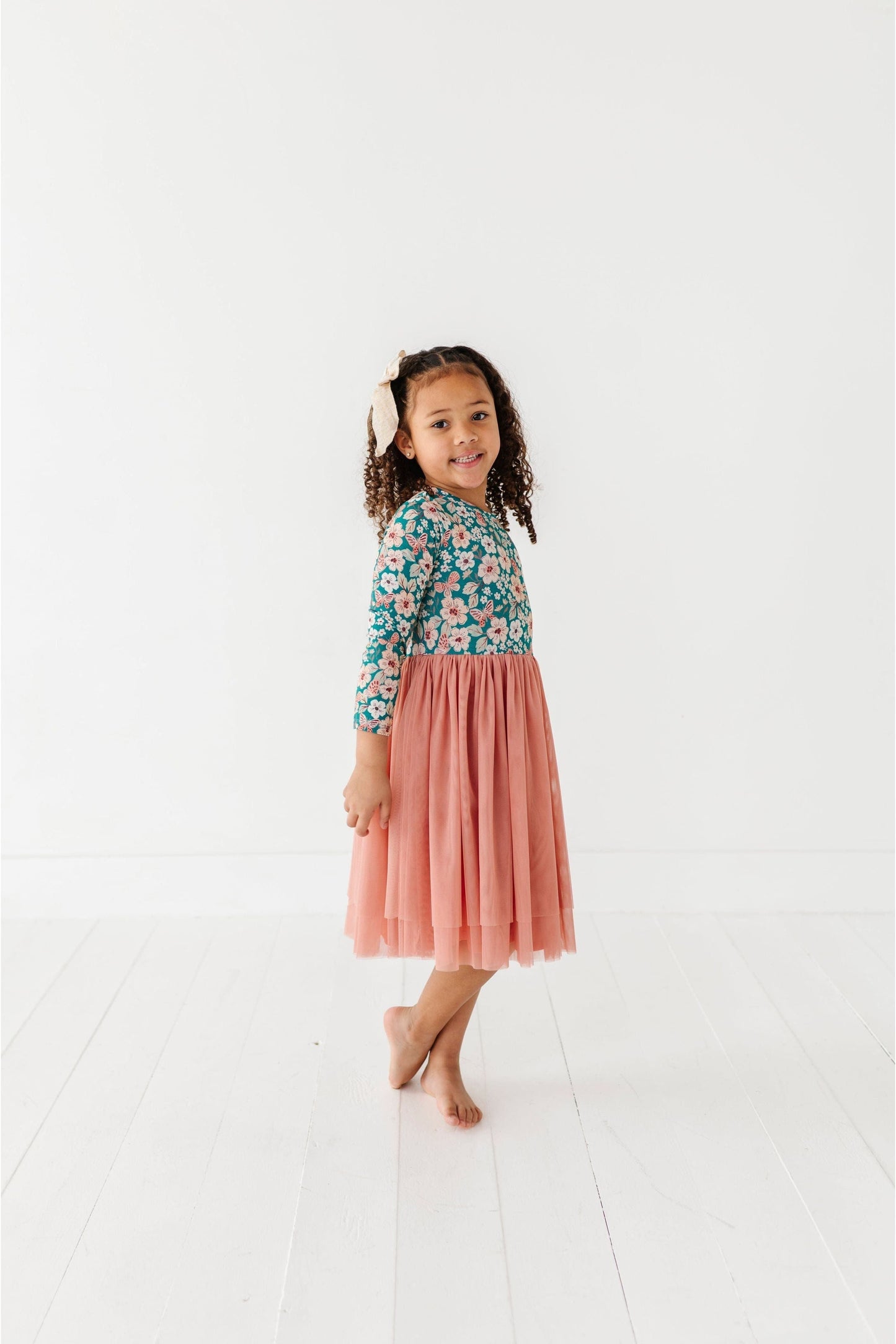 Bamboo Tulle Dress - Juniper