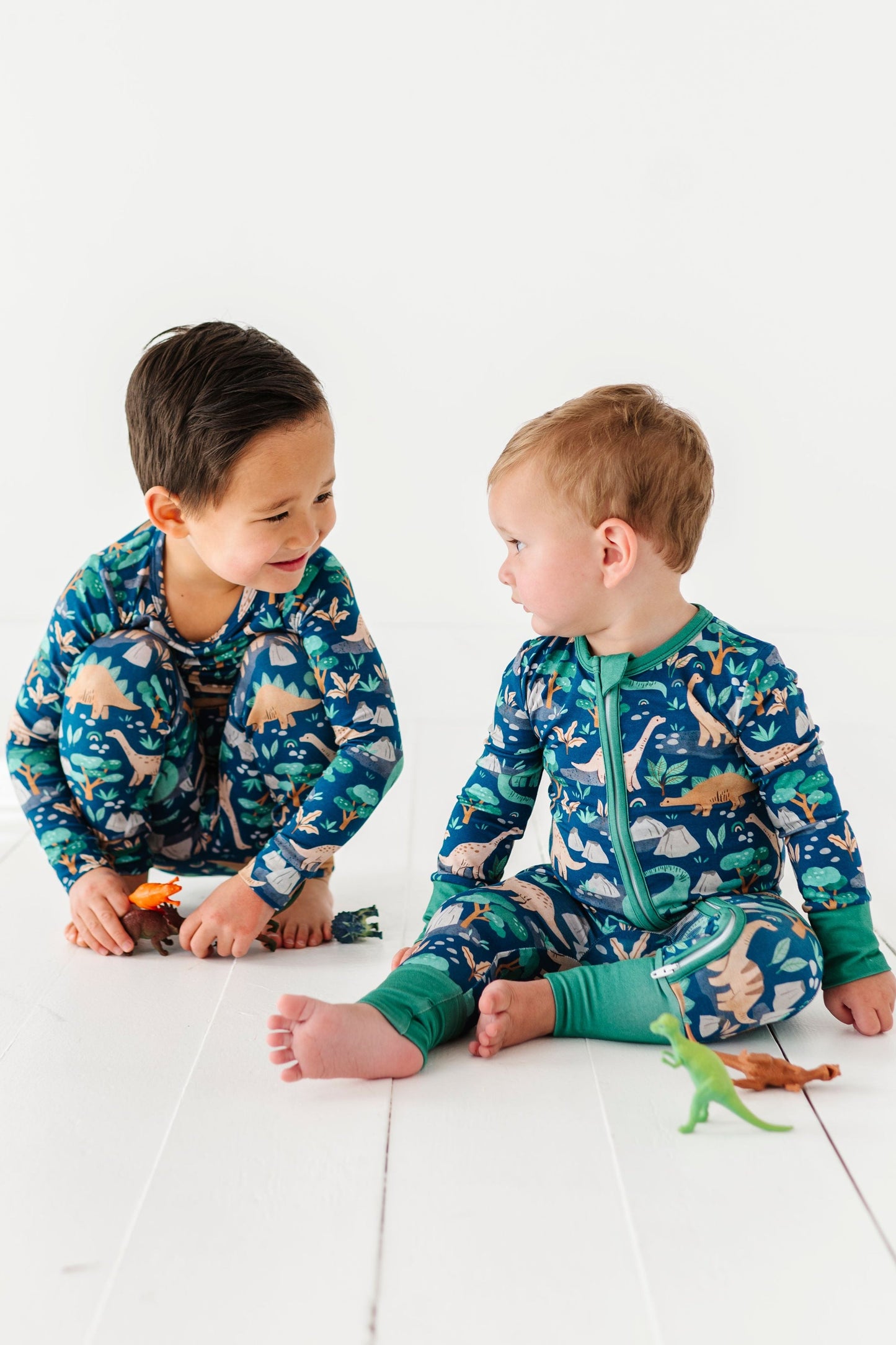 Bamboo One Piece Zip Pajama - Arlo Dino