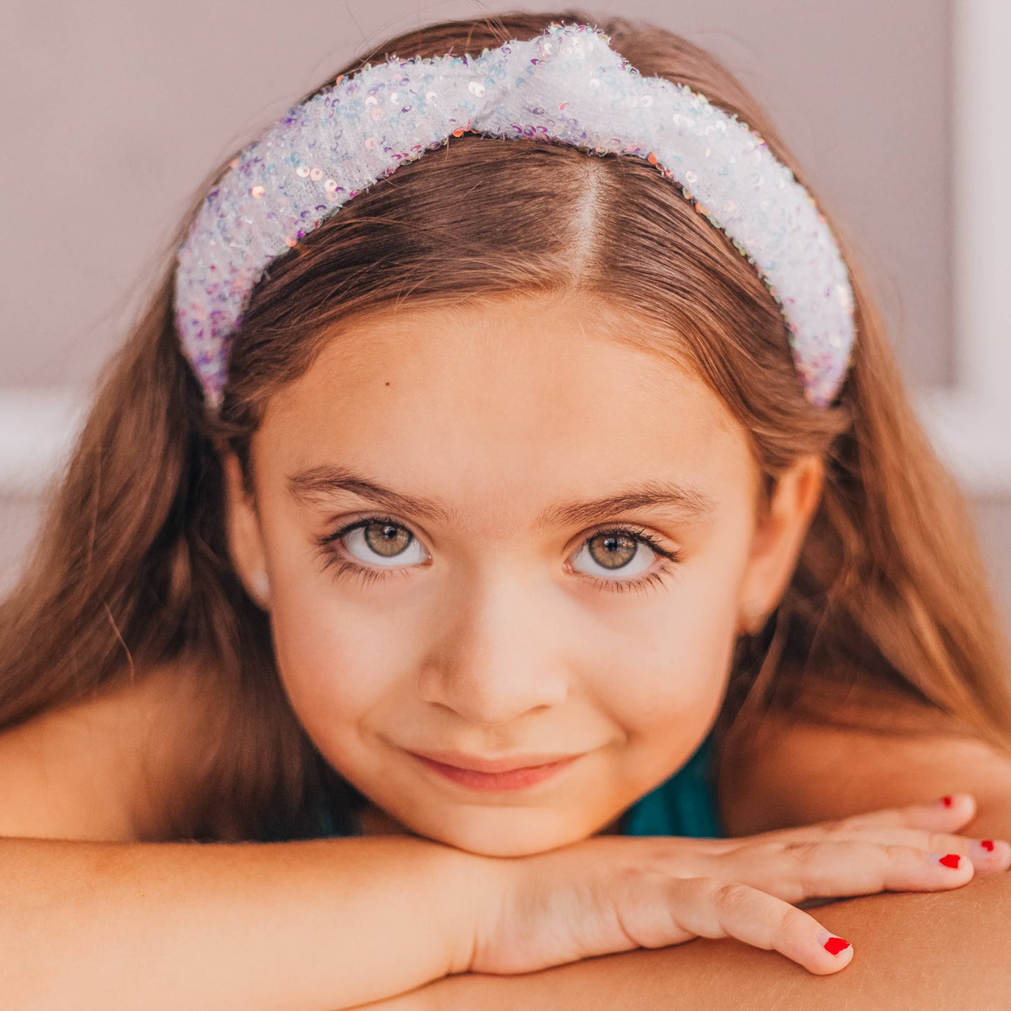 Purple Sequin Knotted Headband