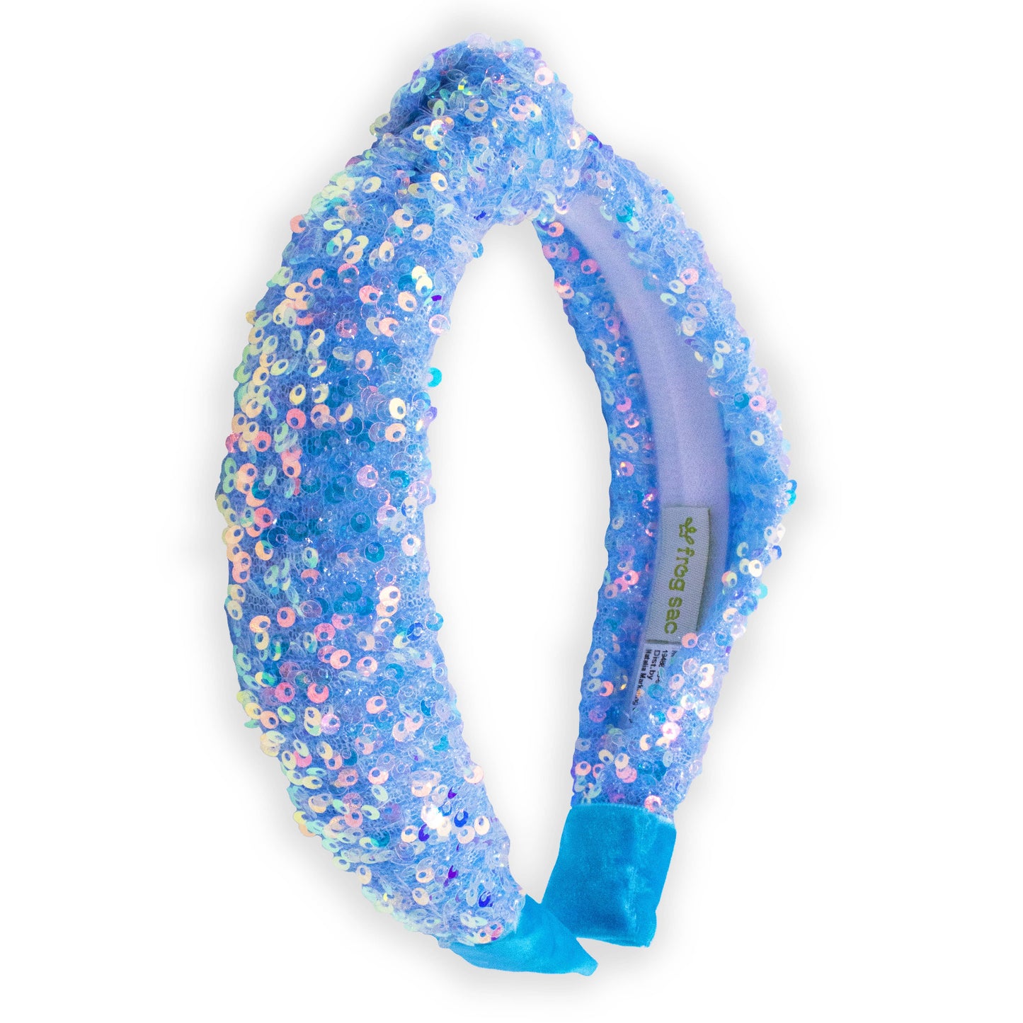 Blue Sequin Knotted Headband