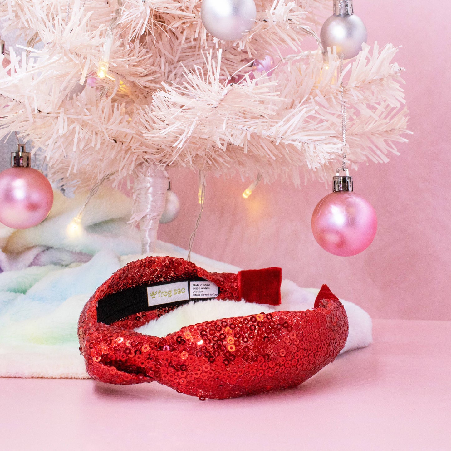 Red Sequin Knot Headband