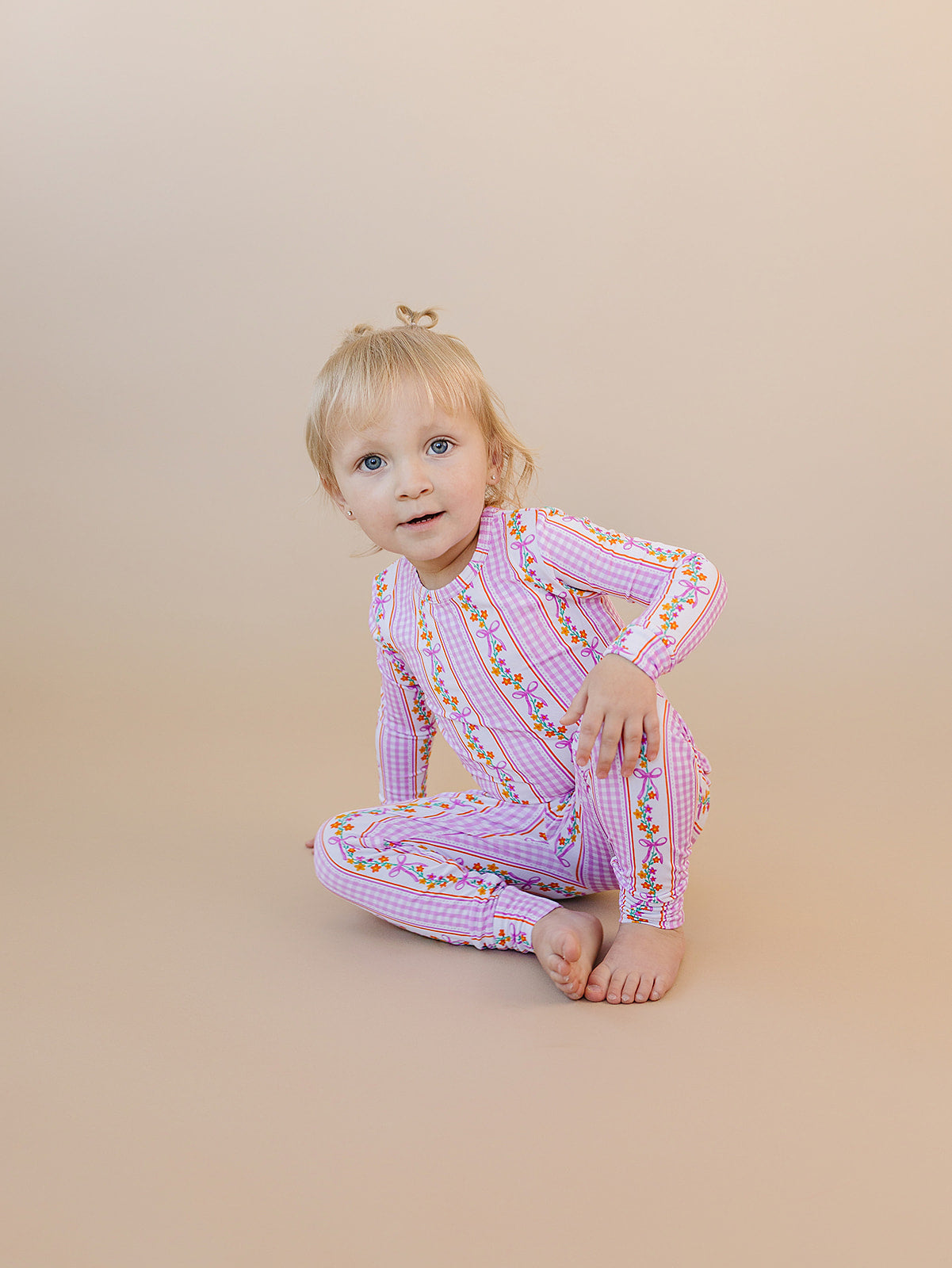 Bamboo Two Piece Set | Gingham & Flowers